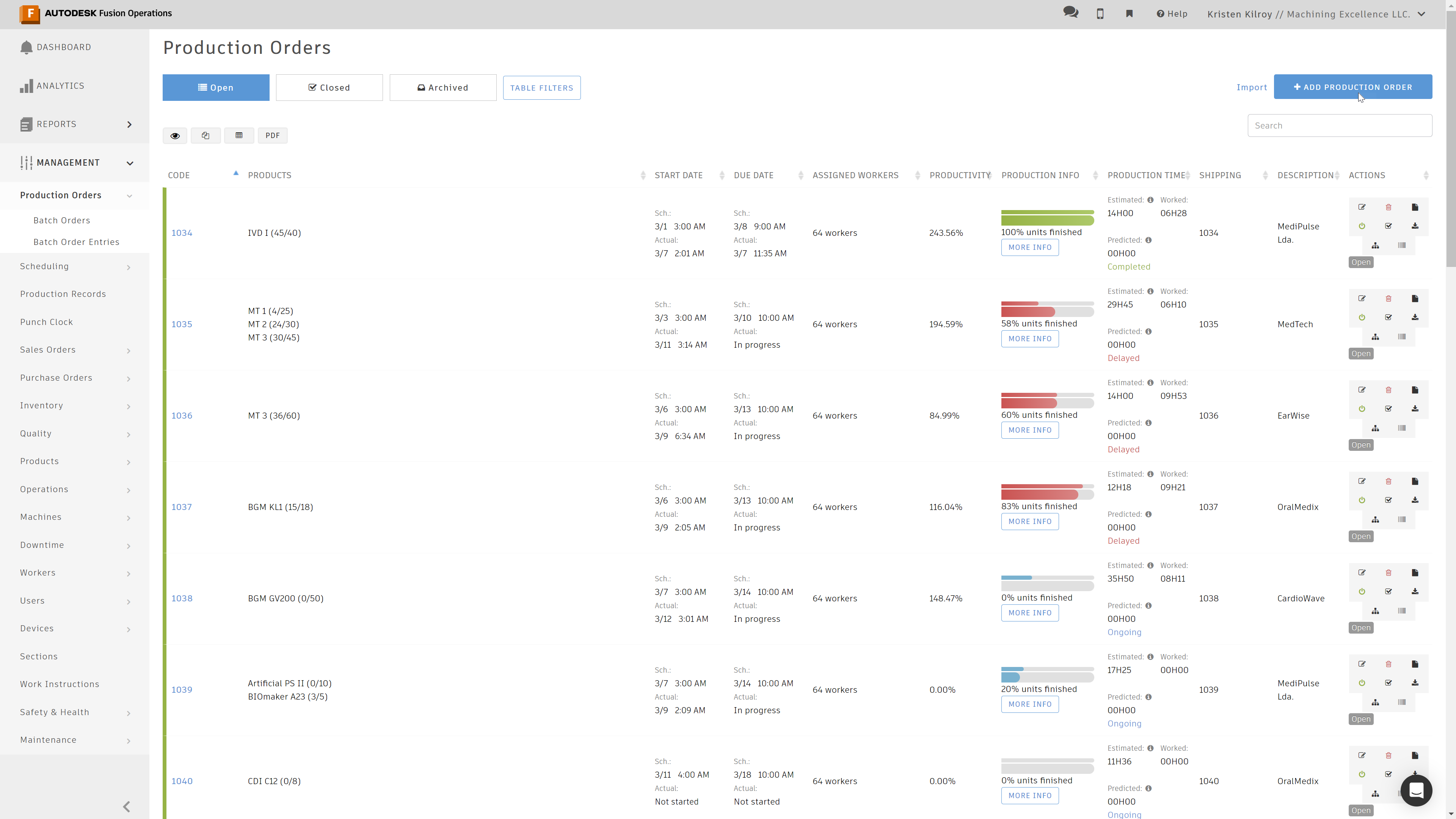 screenshot of Fusion Operations